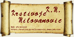 Krstivoje Milovanović vizit kartica